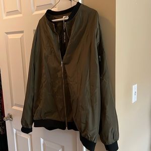 IN’VOLAND Army Green Bomber Jacket Size 24